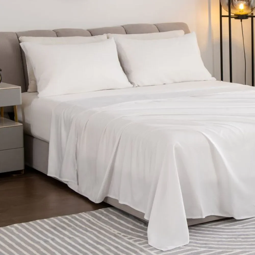 Alpine Swiss White Pillowcases - Set of 2